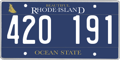 RI license plate 420191