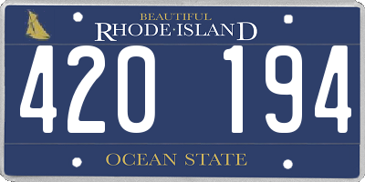RI license plate 420194