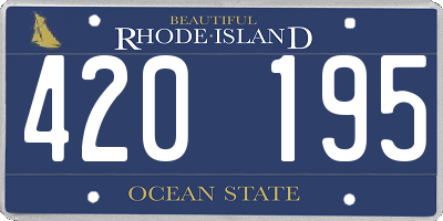 RI license plate 420195