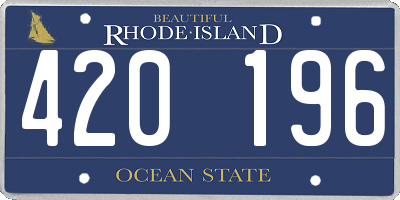 RI license plate 420196