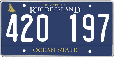 RI license plate 420197