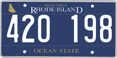 RI license plate 420198