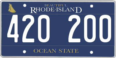 RI license plate 420200