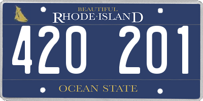 RI license plate 420201
