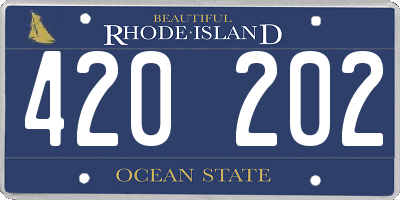 RI license plate 420202