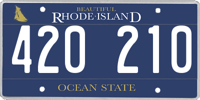 RI license plate 420210