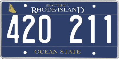 RI license plate 420211
