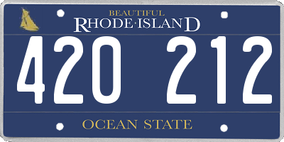 RI license plate 420212