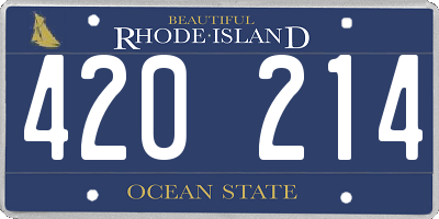 RI license plate 420214