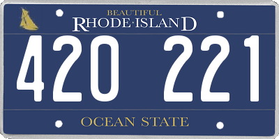 RI license plate 420221
