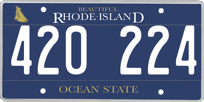 RI license plate 420224
