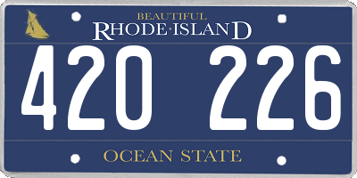 RI license plate 420226