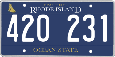 RI license plate 420231