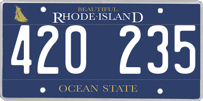 RI license plate 420235