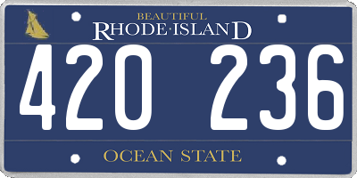 RI license plate 420236