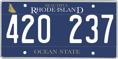 RI license plate 420237