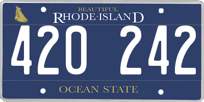 RI license plate 420242