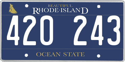 RI license plate 420243