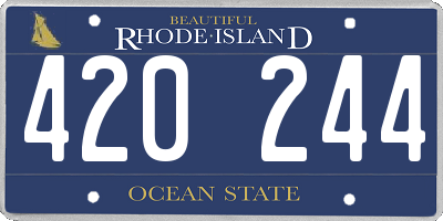RI license plate 420244