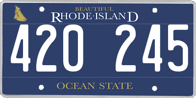 RI license plate 420245