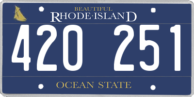 RI license plate 420251