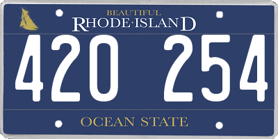 RI license plate 420254