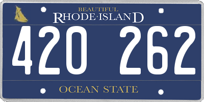 RI license plate 420262