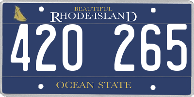 RI license plate 420265