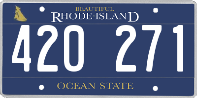 RI license plate 420271