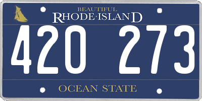 RI license plate 420273