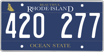 RI license plate 420277