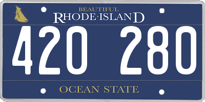 RI license plate 420280