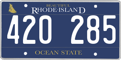 RI license plate 420285