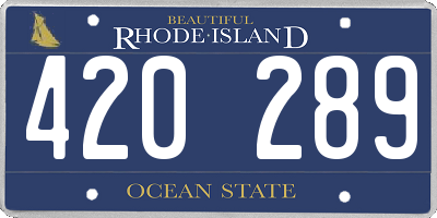 RI license plate 420289