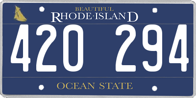RI license plate 420294