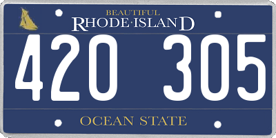 RI license plate 420305