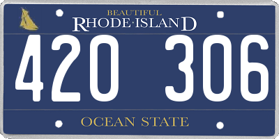 RI license plate 420306