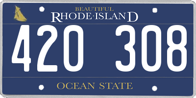 RI license plate 420308