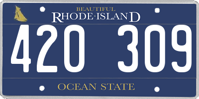 RI license plate 420309