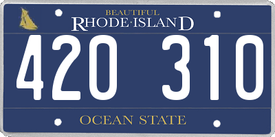 RI license plate 420310