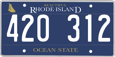 RI license plate 420312