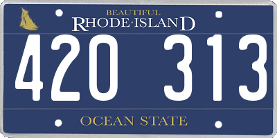 RI license plate 420313