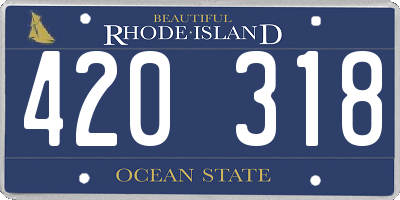 RI license plate 420318