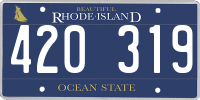 RI license plate 420319