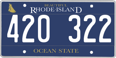 RI license plate 420322