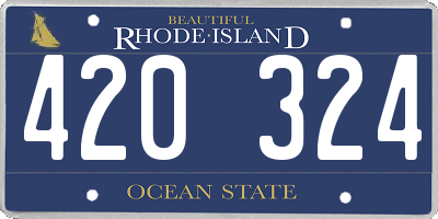 RI license plate 420324