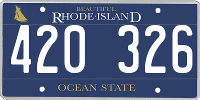 RI license plate 420326