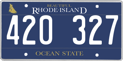 RI license plate 420327