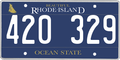 RI license plate 420329
