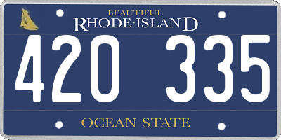 RI license plate 420335